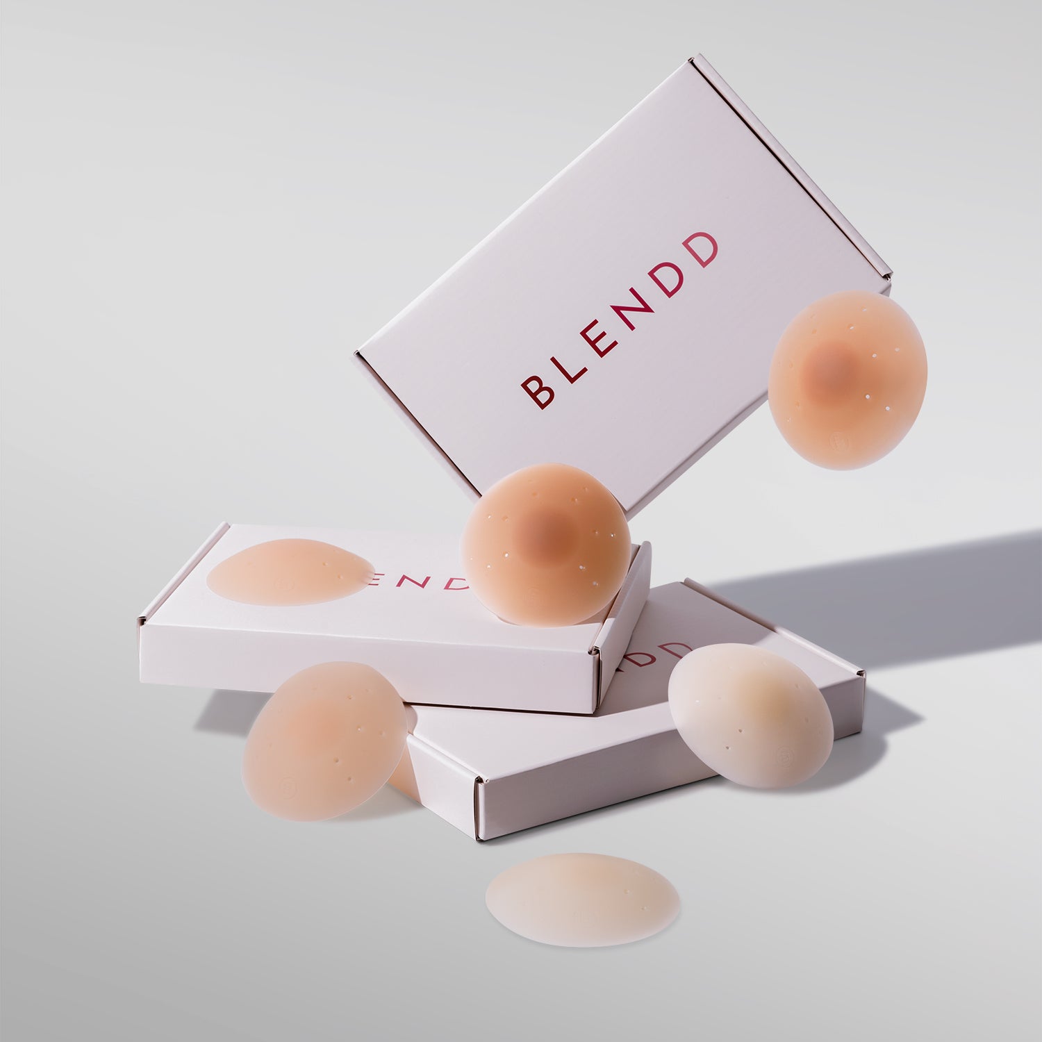 BLENDD packaging box with all 3 shades of Essential petals and shadows